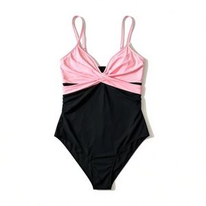 Pink and Black Women's One Piece Swimsuit XXL NWT